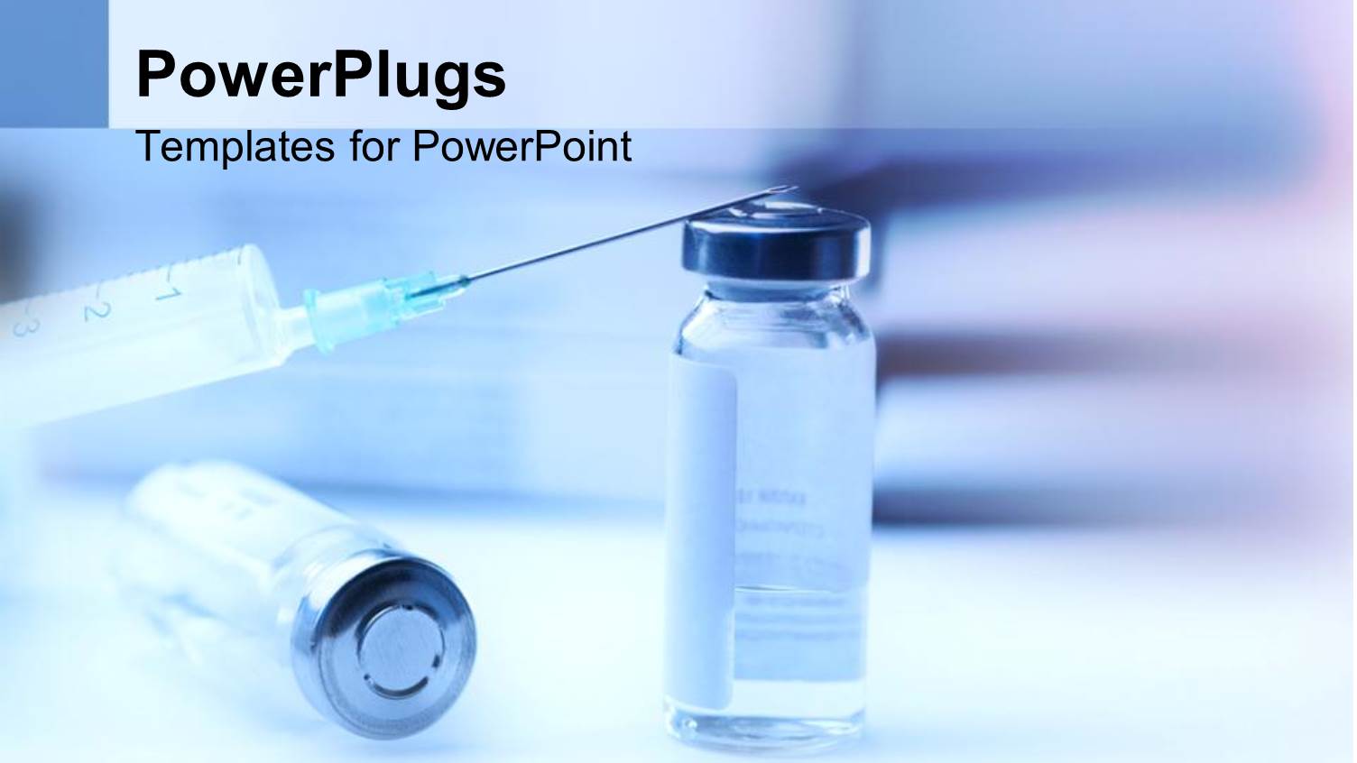 Syringe and Medicine for Injection with a Blurred Background