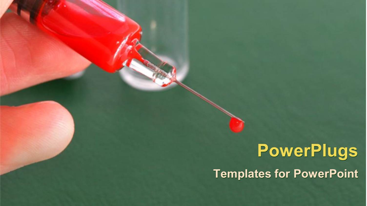 Syringe with Needle and Red Fluid, Medicine, Medical, Vaccine, Injection