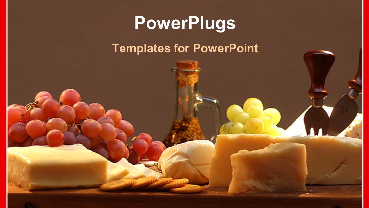 Table Set with Grapes, Cheese, Fork and a Knife