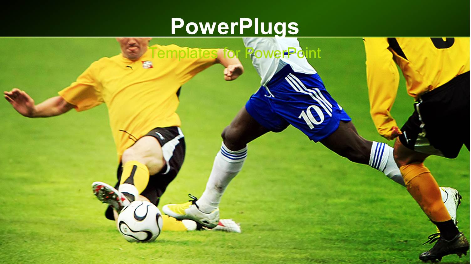 Tackle by Defensive Soccer Player on Football Pitch