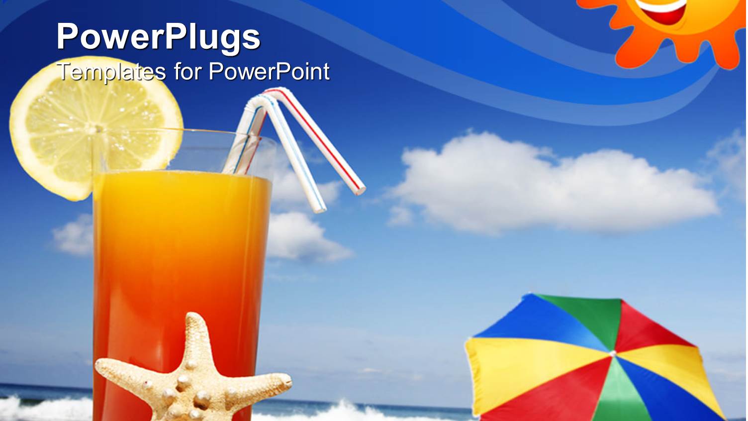 Tall Glass of Juice with a Slice or Orange