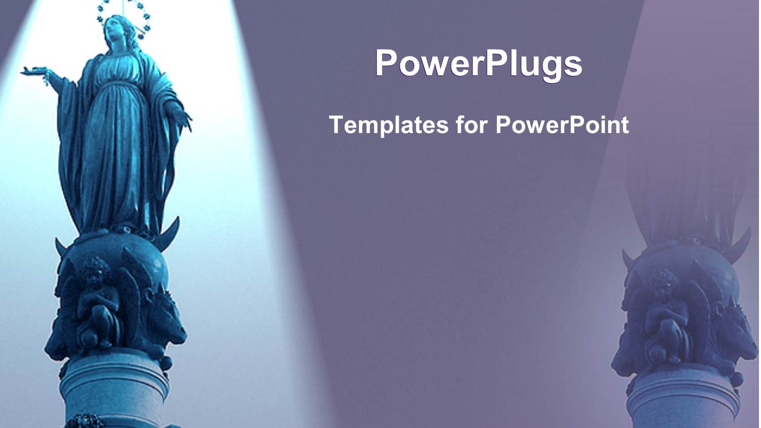 a Tall High Statue of Holy Mary with a Crown