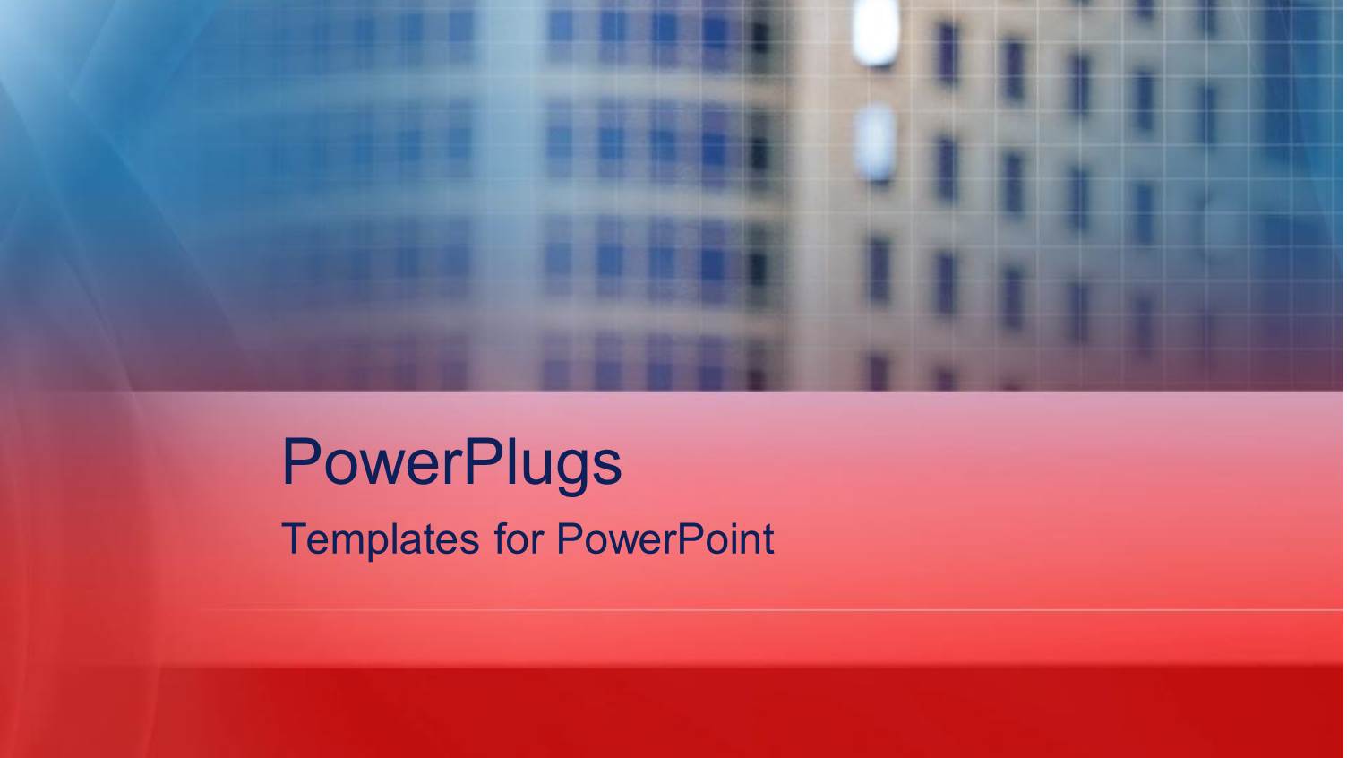 a Tall Sky Scrapper on a Red and Blue Background