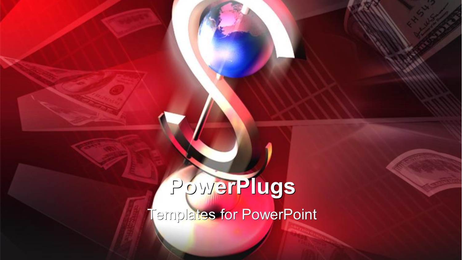 a Tall Standing Dollar Sign with an Earth Globe