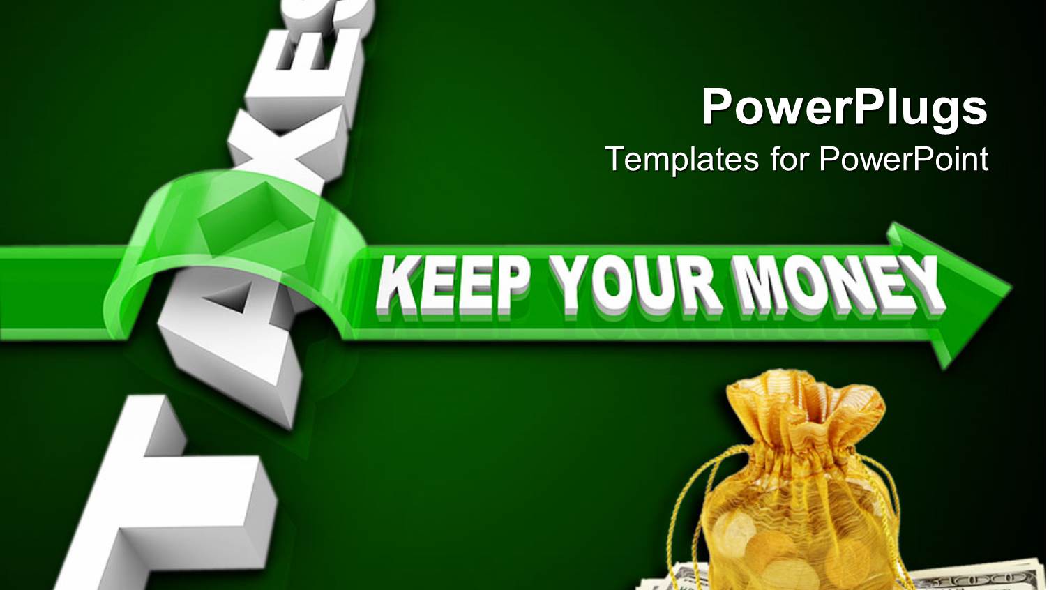 a Tax Related Theme Made of Dollar Notes, Coins and an Arrow