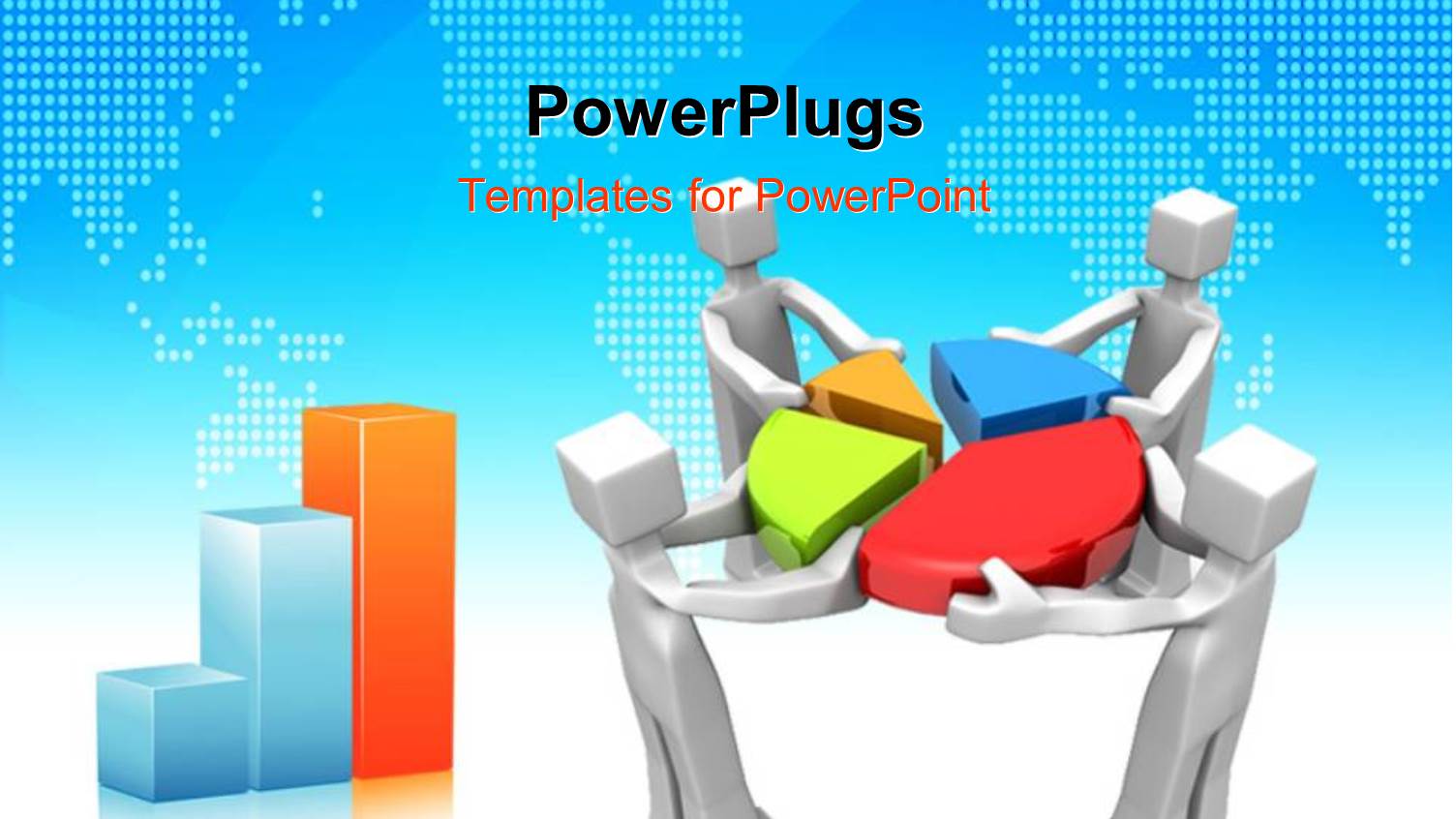 a Team of People Holding the Pie Chart Together