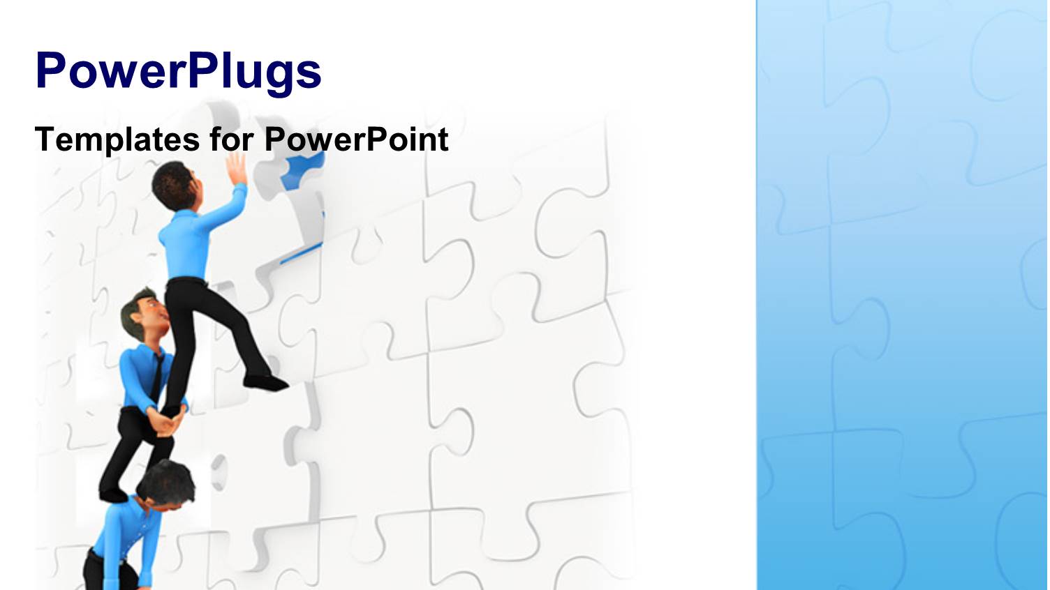 a Team of Three People Trying to Solve a Jigsaw Puzzle