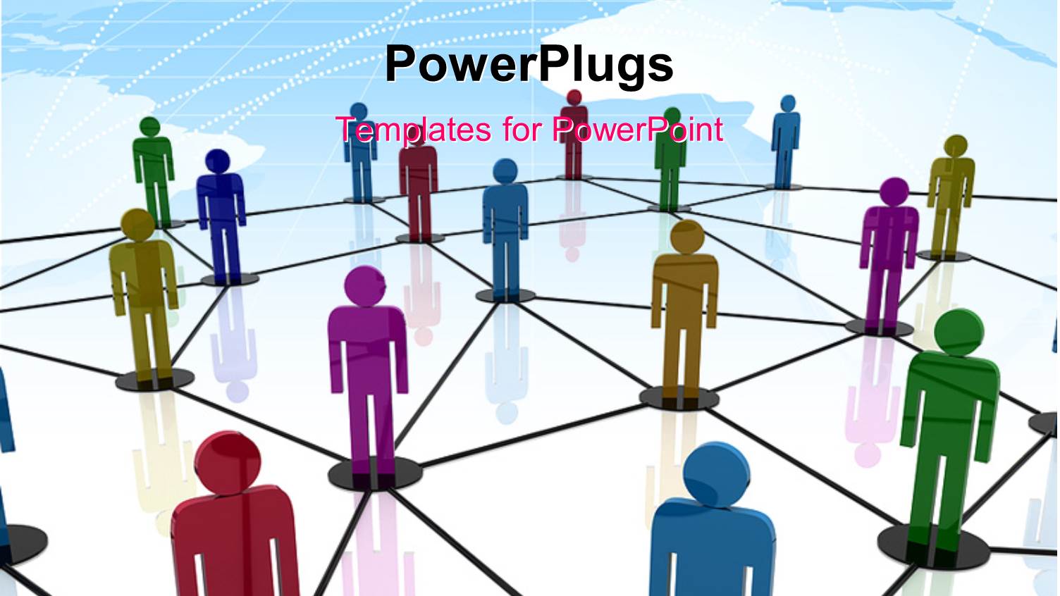Teamwork Depiction with 3D Colored People Linked Together in Circles