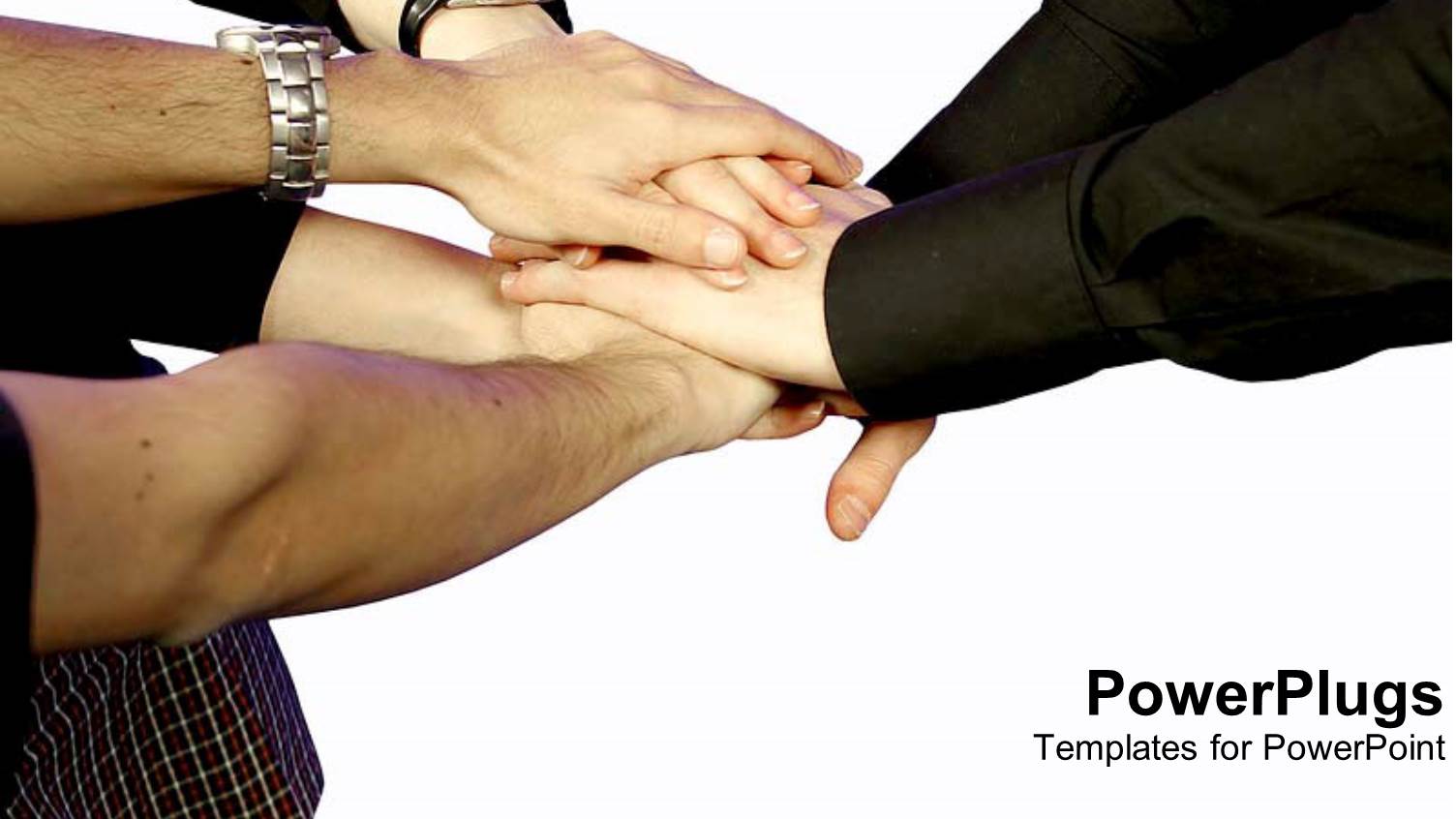Teamwork, Hands, Group Effort, White Background