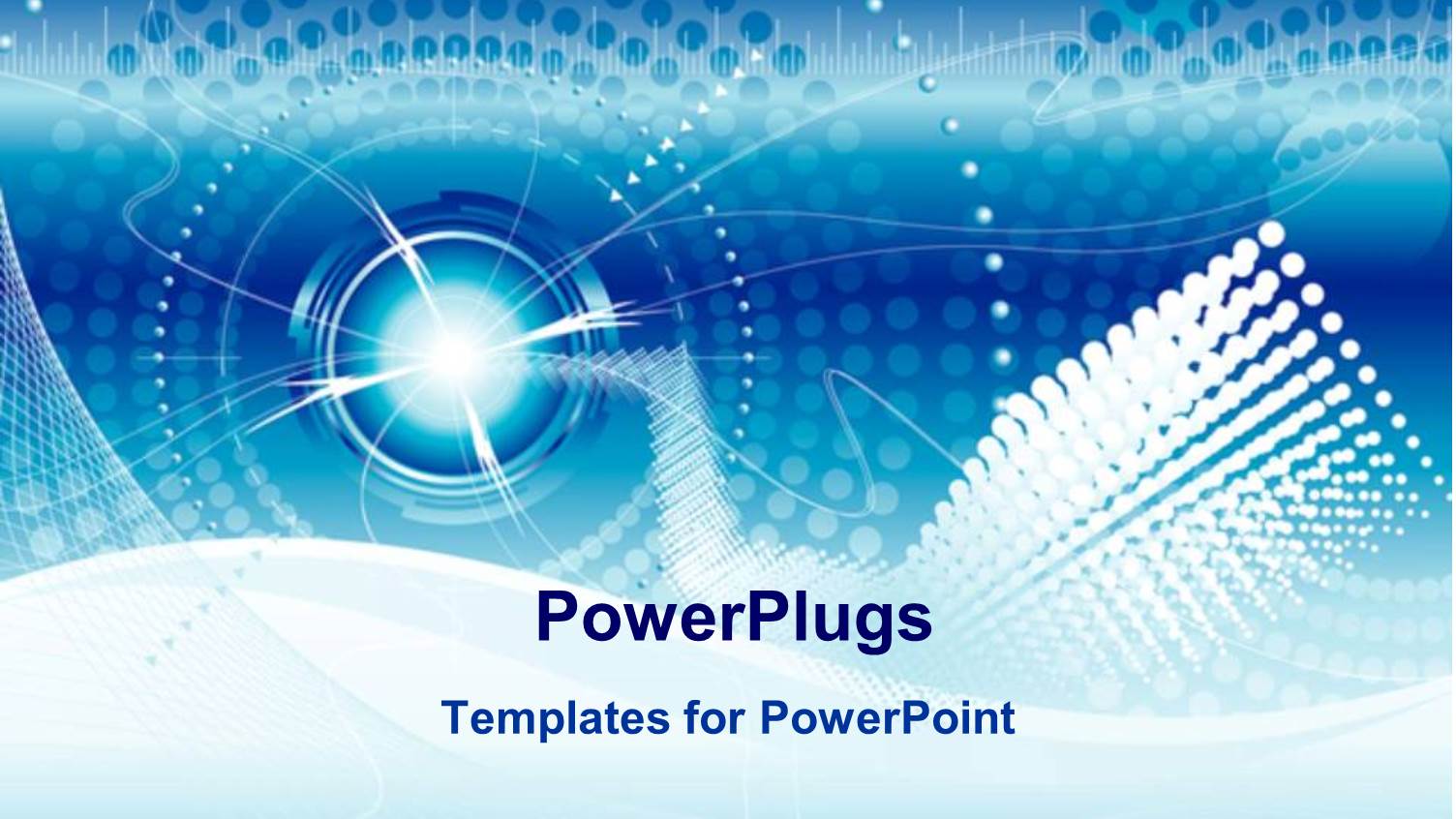 Technological Sphere in Blue Background