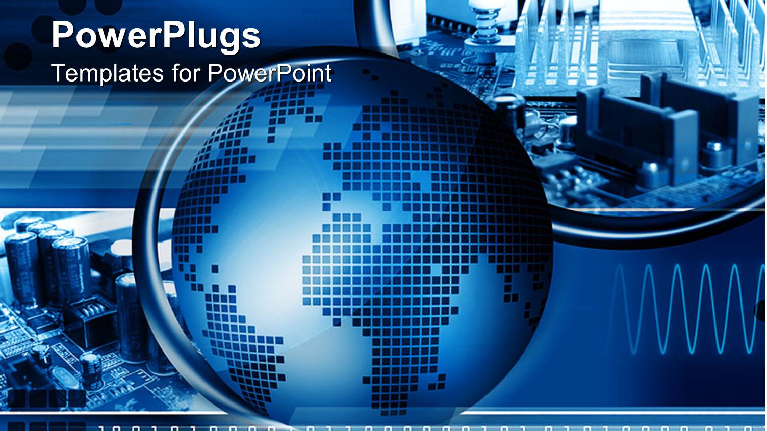 Technology Abstract Computer Chip Blue Background