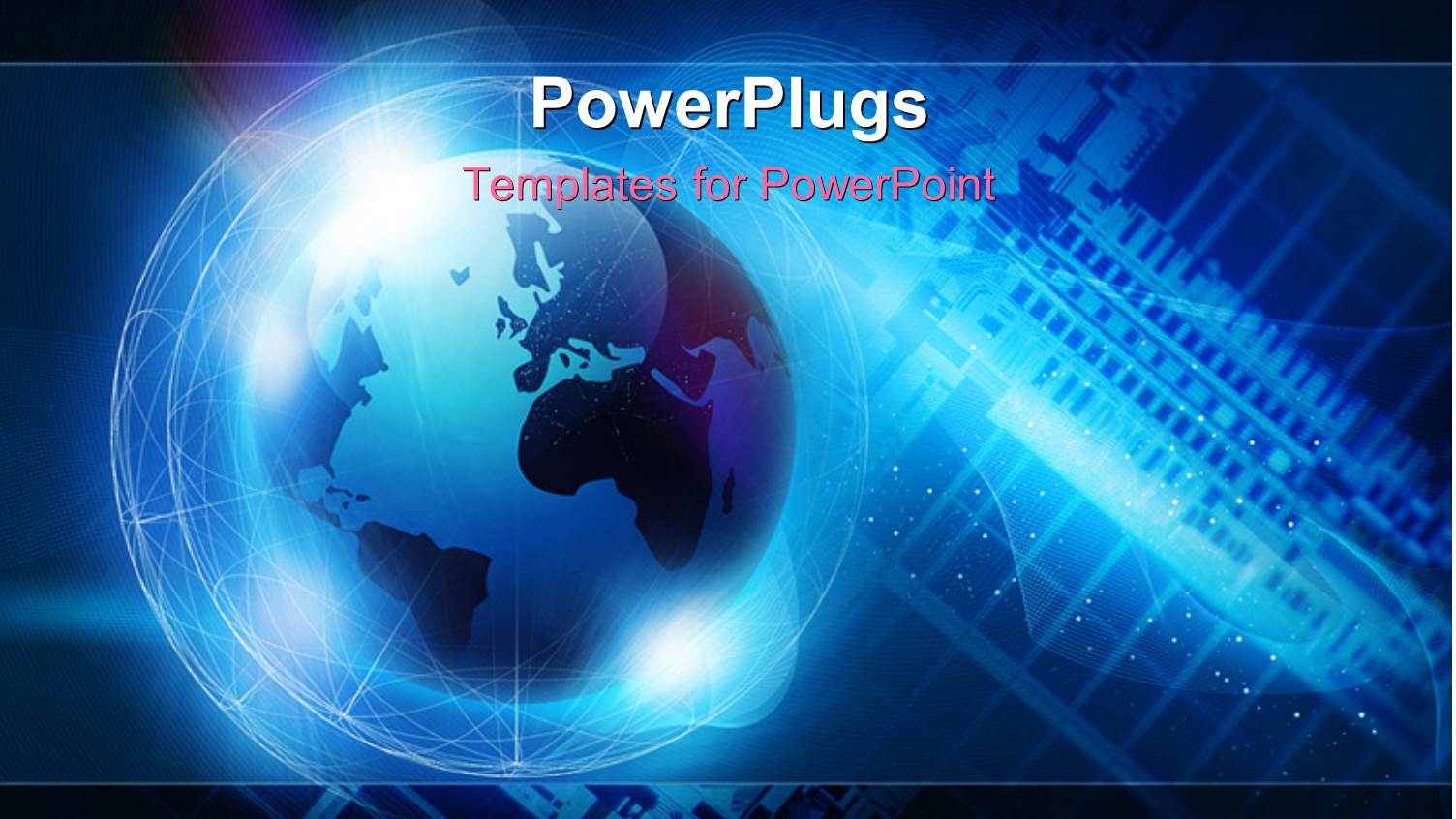 Technology Depiction with Glowing Earth Globe in Digital Background