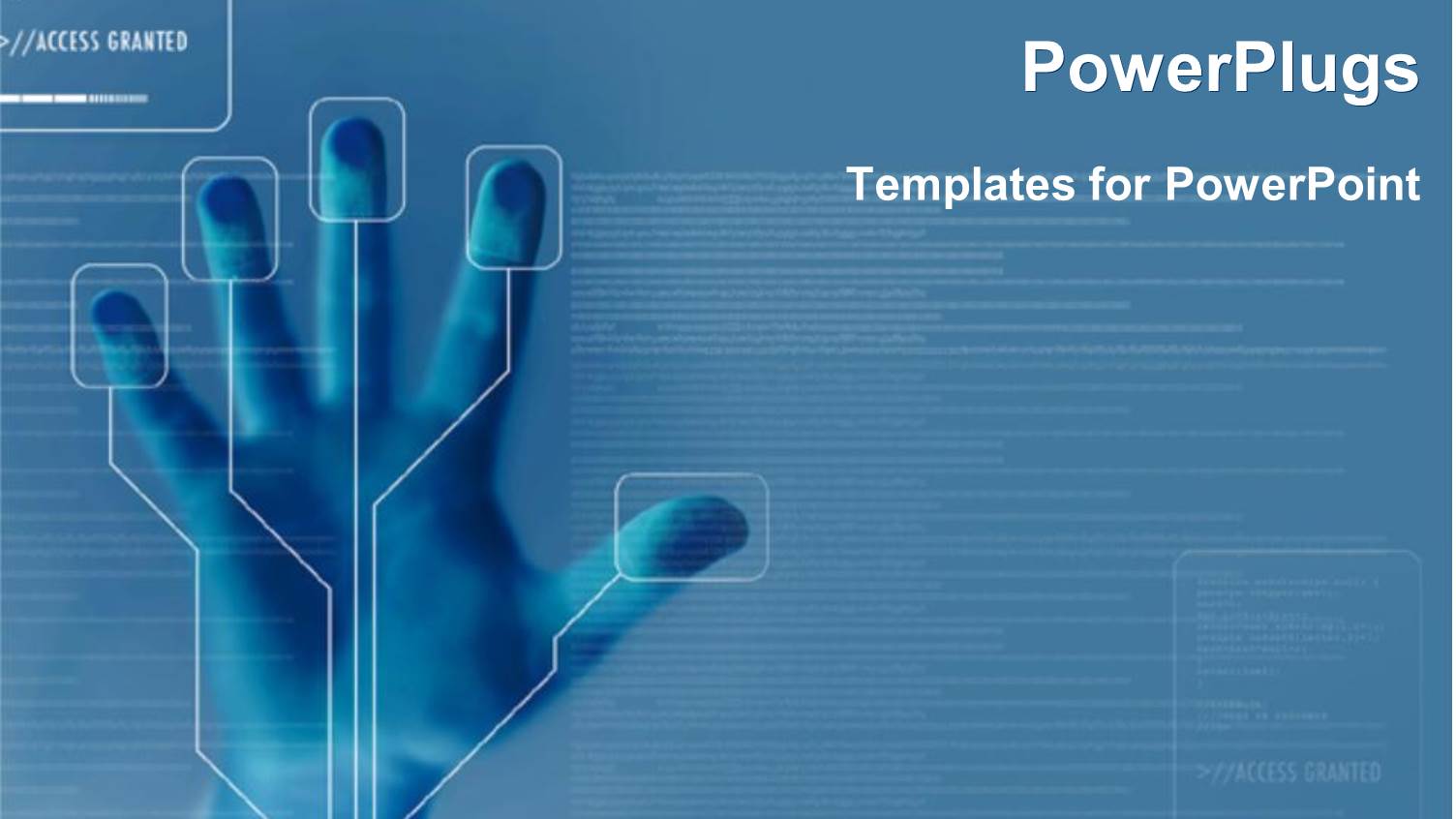 Technology for Finger Printing Identity Security on Blue Background