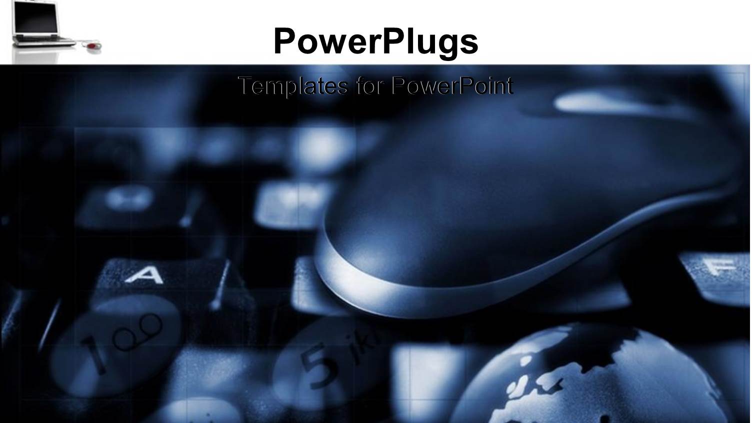 Technology Theme with a State-of-art Representation of Keyboard, Mouse and 3D Globe