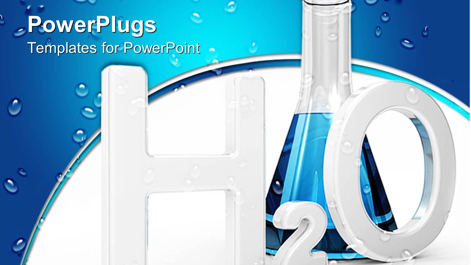 a Test Tube with some Blue Liquid and Water Droplets