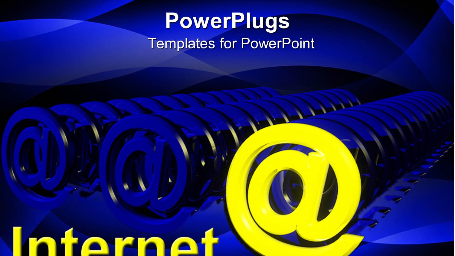 Text Internet with Distinct Yellow Email Symbol among Several Blue Symbols 