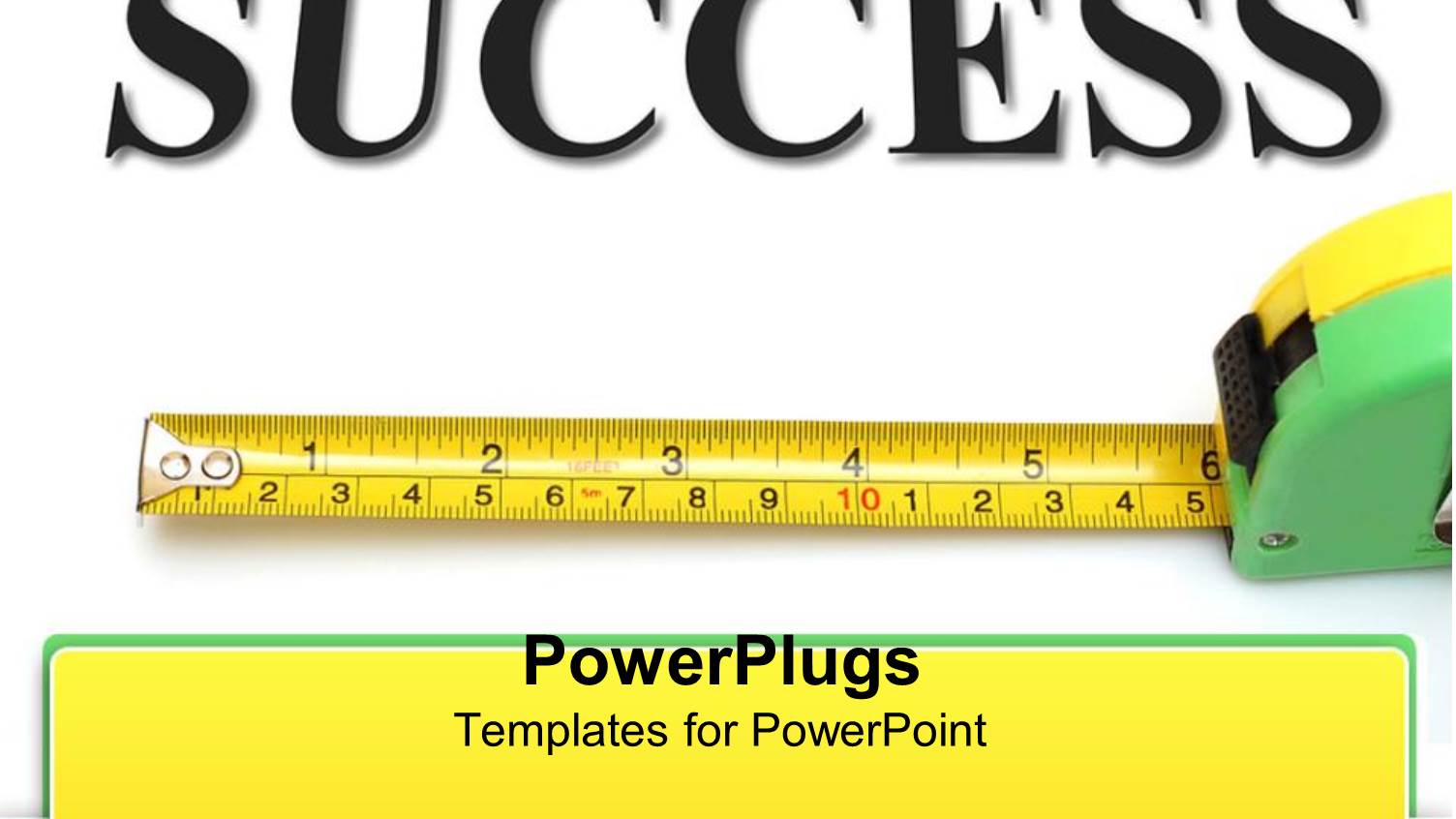 Text SUCCESS and Measuring Tape Depicting Measured Success Achievement