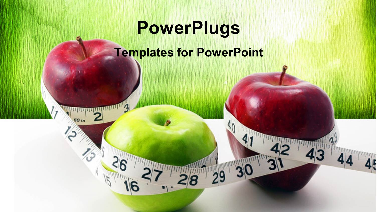 Three Apples with a Measuring Tape Surrounding them all