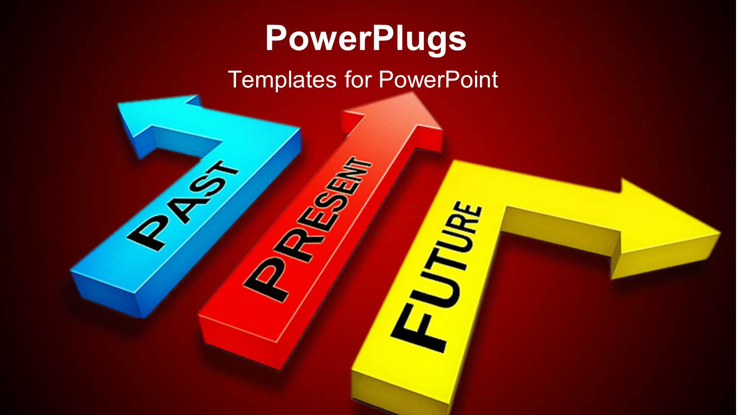 Three Arrows Showing Different Paths to Past, Present and Future