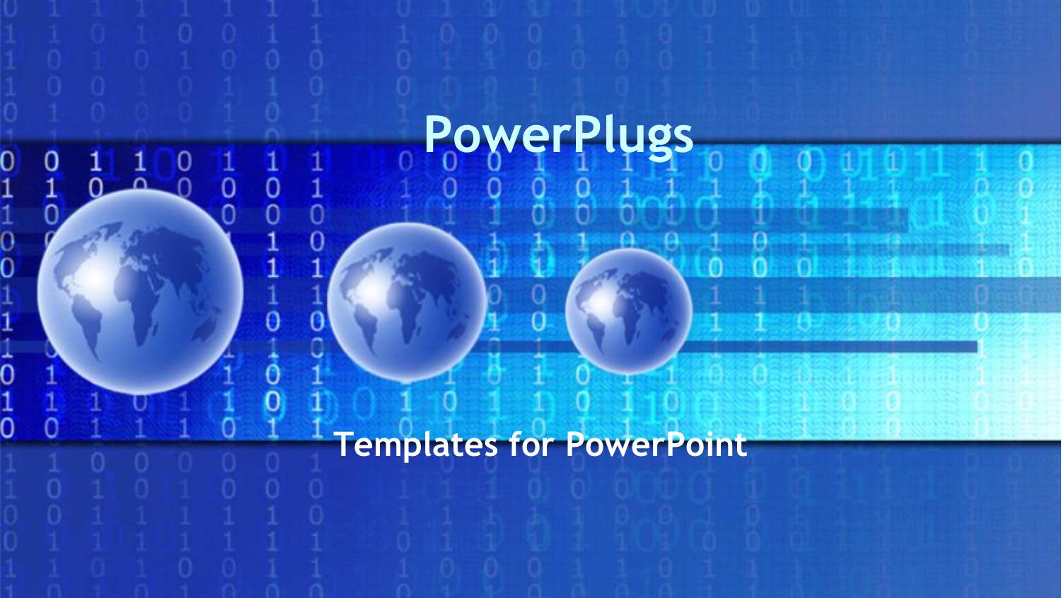 Three Blue Earth Globe of Different Sizes on Binary Digits