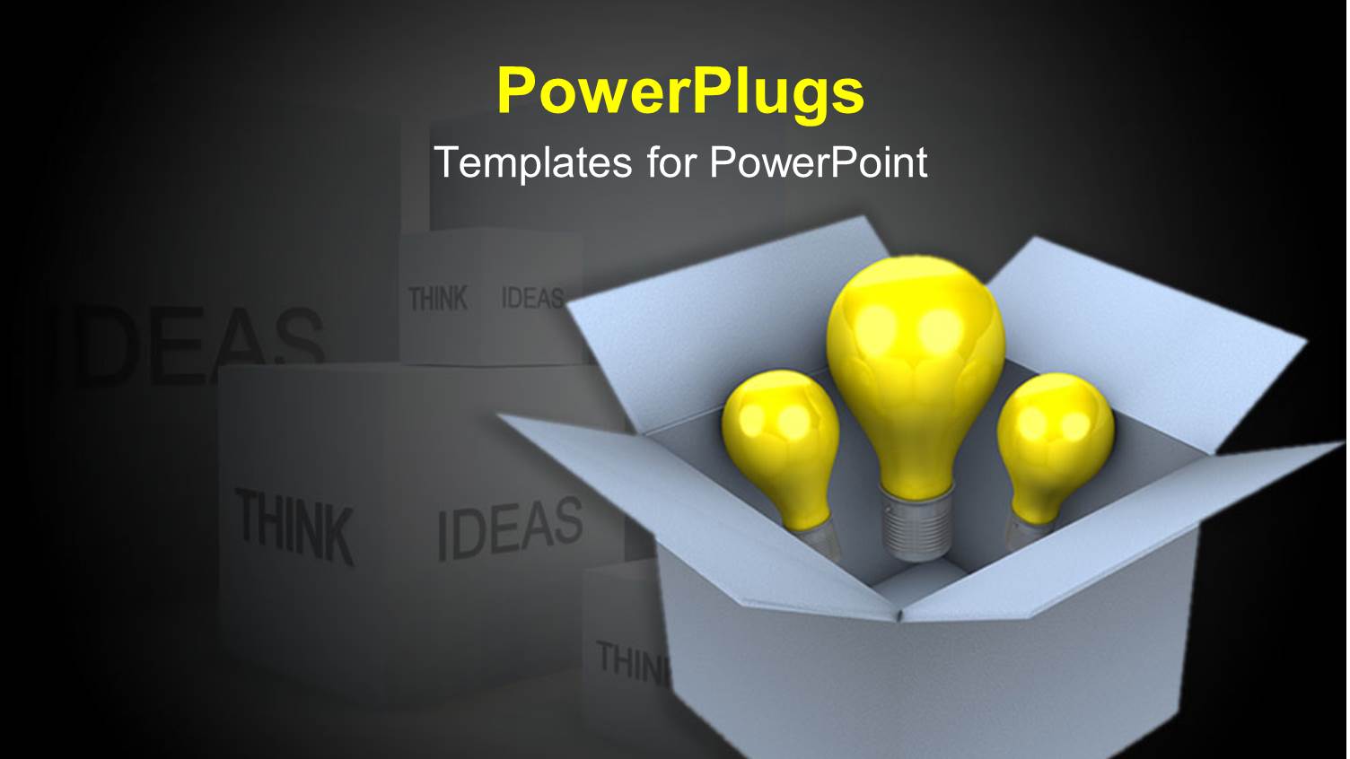 Three Bulbs in the Box with Grayish Background