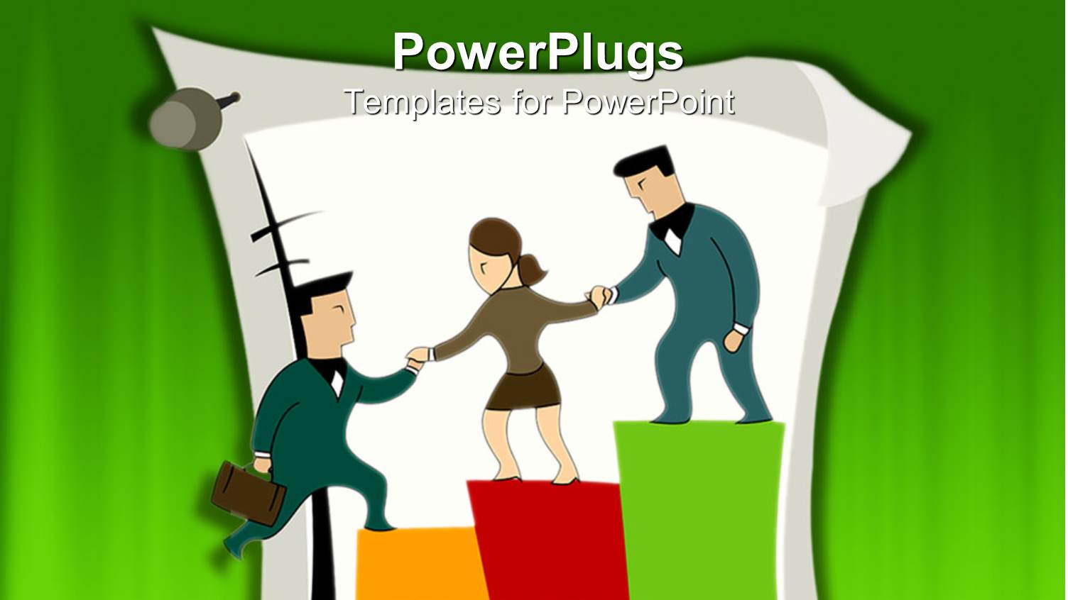 Three Business Partners Helping Each other Grow Business Growth