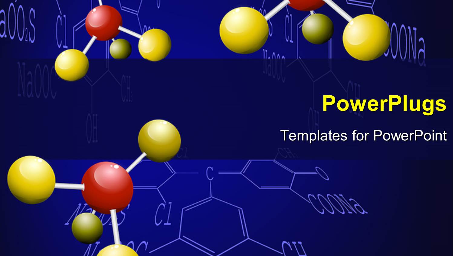 Three Chemical Molecules with Yellow and Red Colored Nodes