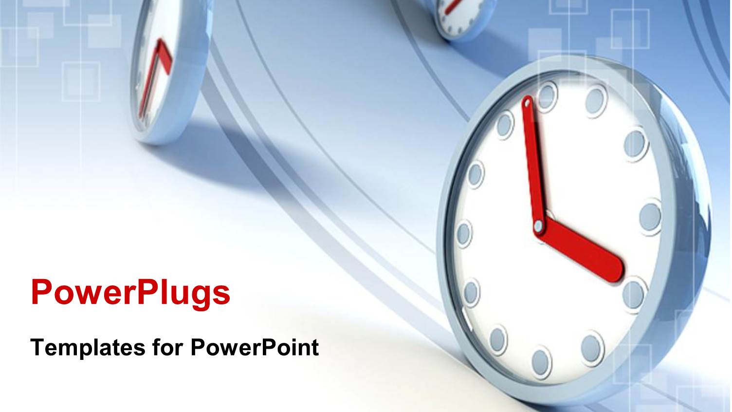 Three Clocks on Waving Lines Depicting Passing of Time