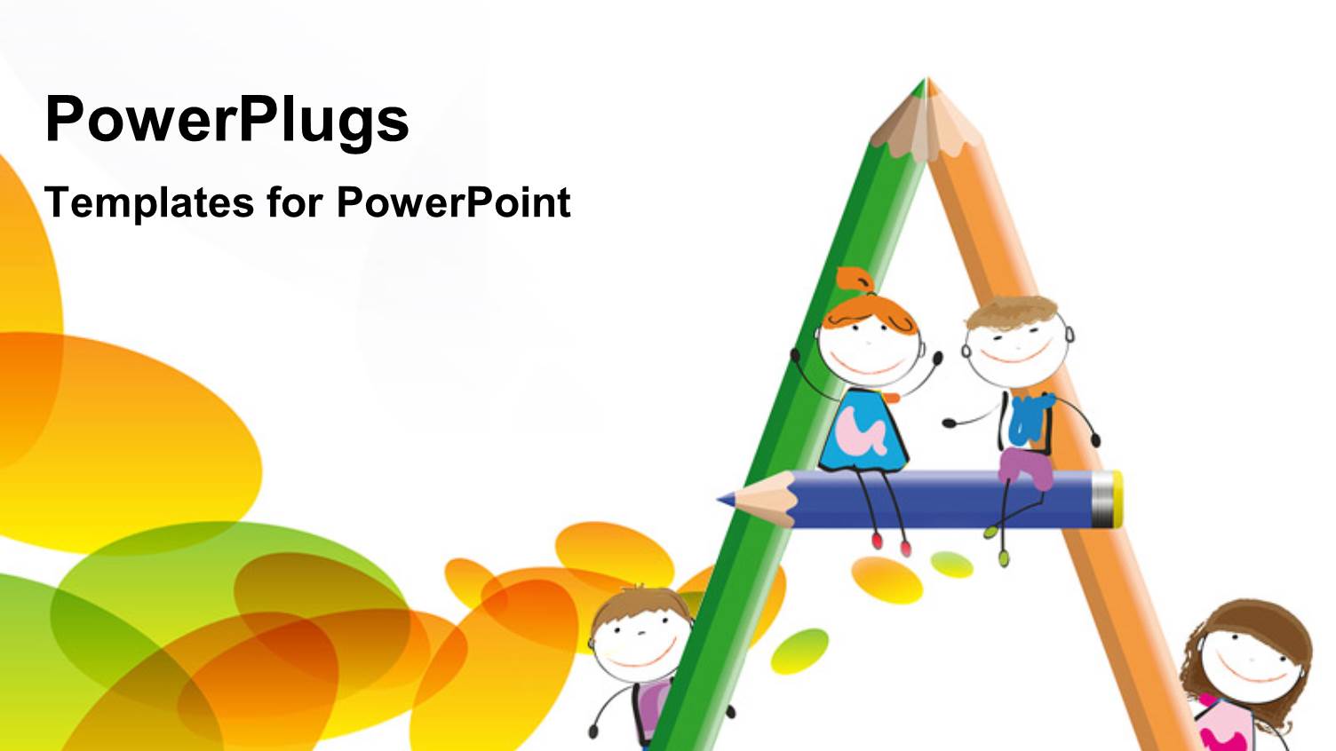 Three Colorful Pencils Forming an Alphabet 