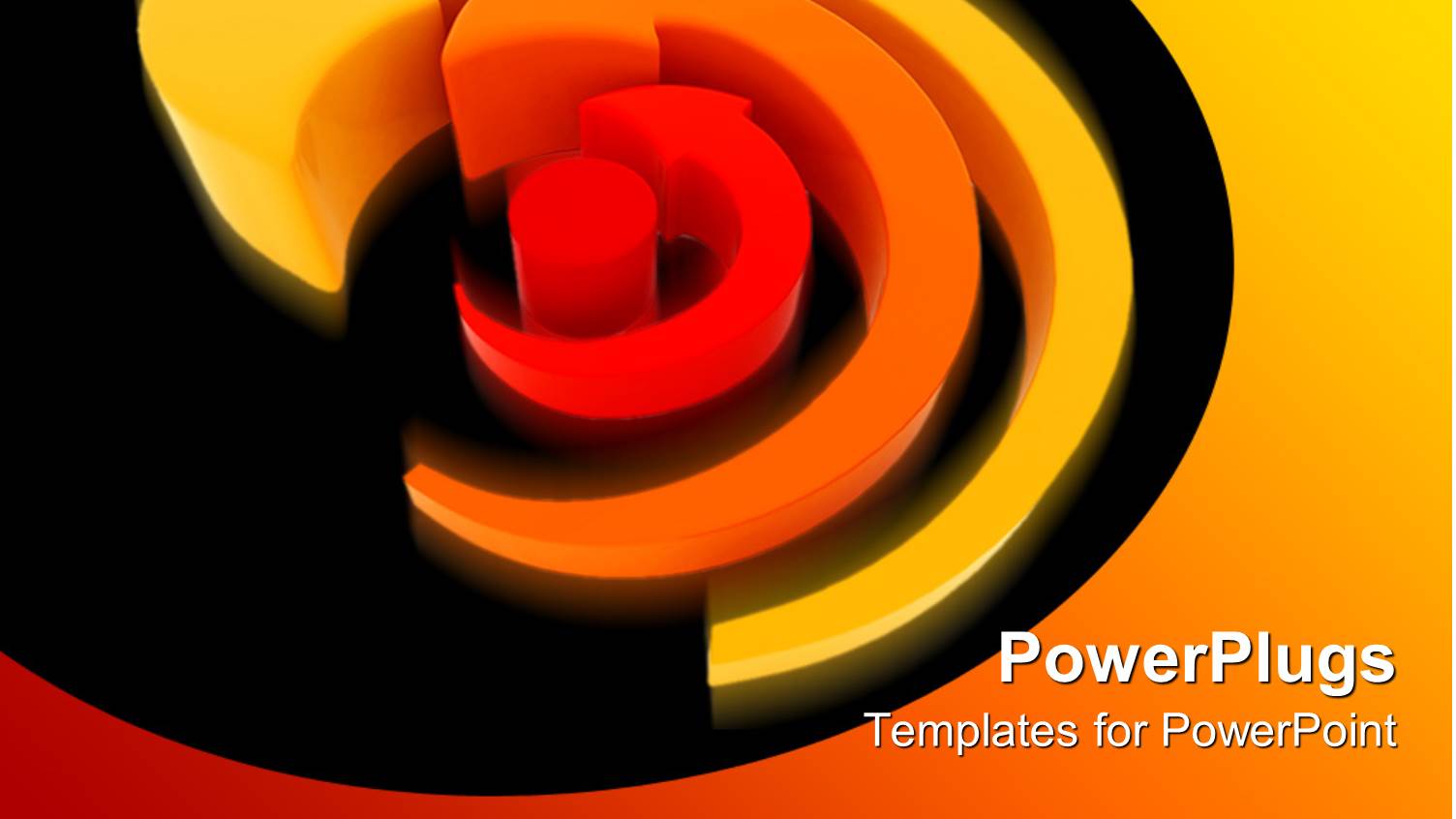 Three Curved Multi Colored Arrows on a Black Background