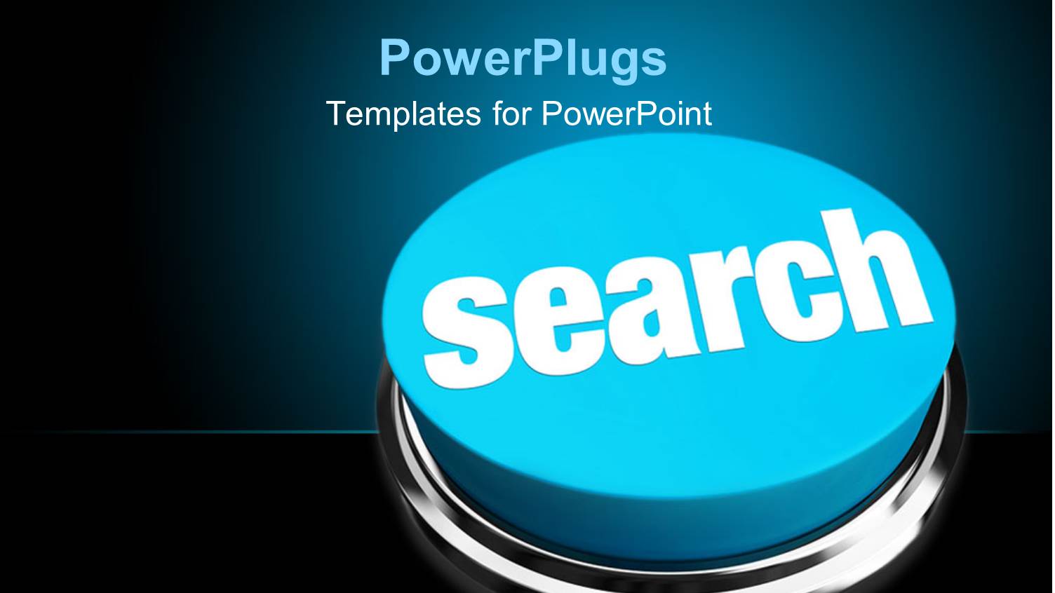 Three Dimensional Blue Search Button on Blue and Black Background 
