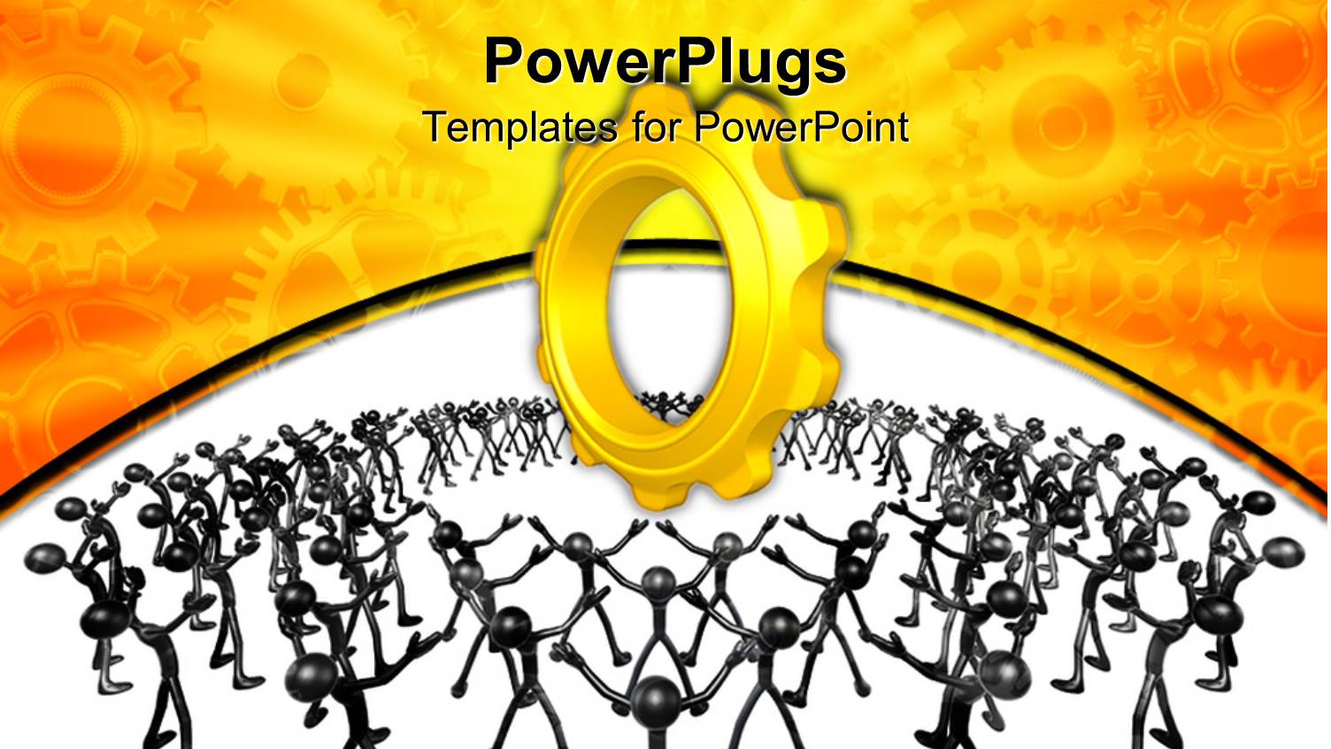 Three Dimensional People Trying to Catch Falling Gear