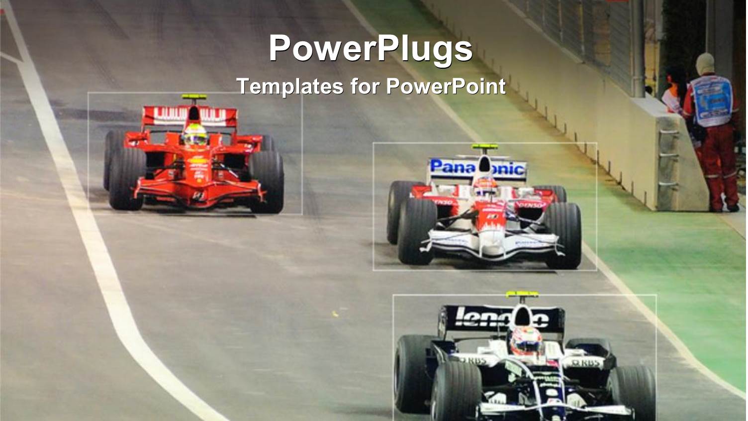 Three Fast Race Cars Speeding Down a Race Ground