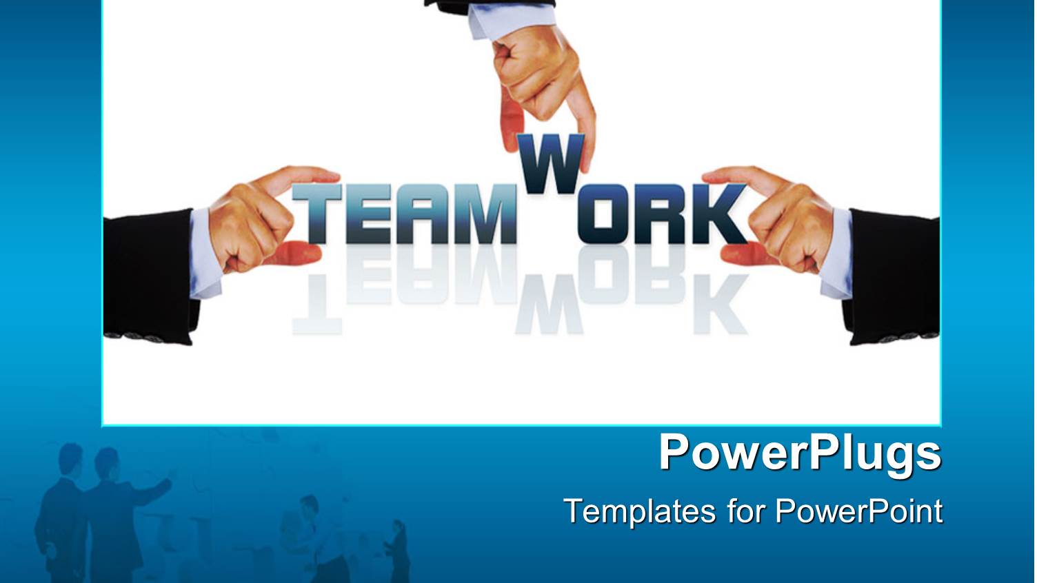 Three Hands Holding Words Team Work