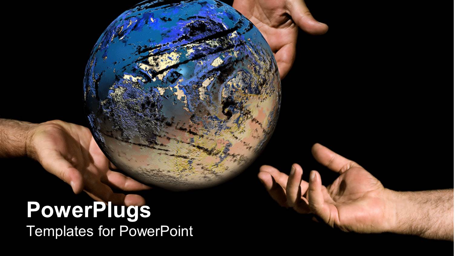 Three Hands Trying to Hold the Globe