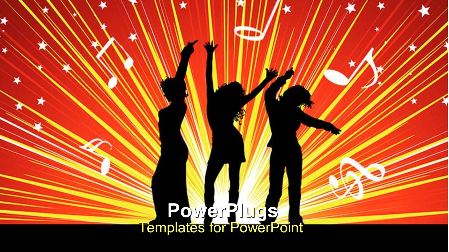 Three Ladies Dancing and Partying on an Orange Background