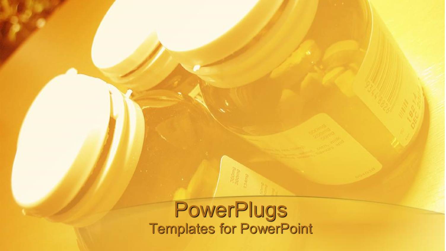 Three Medicine Bottles with Pills in them and White Lid