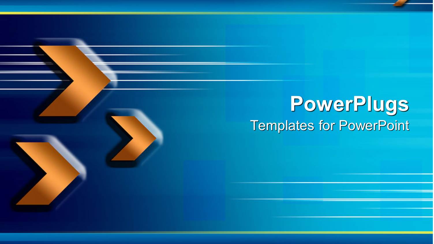 Three Orange Arrow Heads Depicting Motion and Three Green, Orange and Red Squares