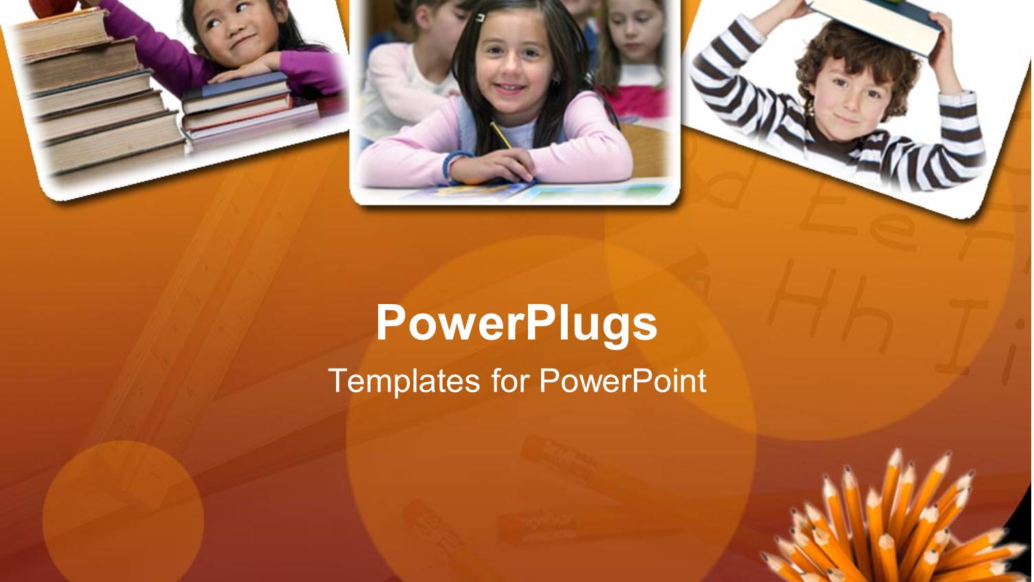 Three Pictures Showing little Kids in School with Apples