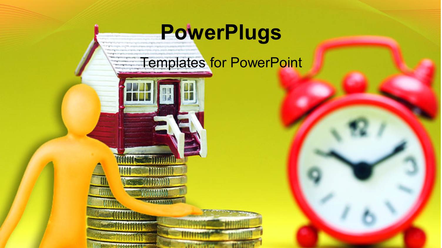 Three Piles of Gold Coins with a 3D Figure Touching them