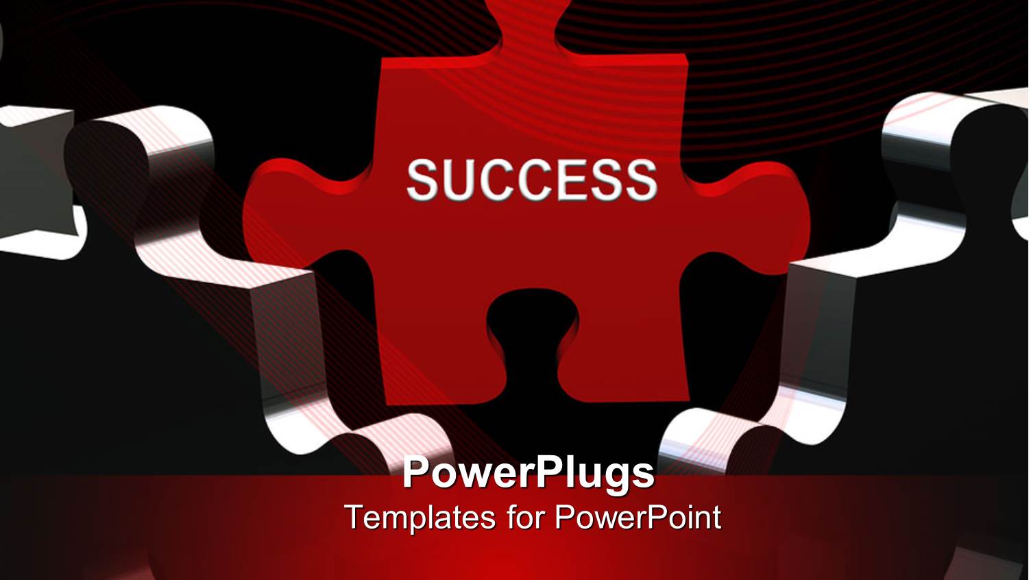 Three Puzzle Pieces with a Red One Text that Spells Out 