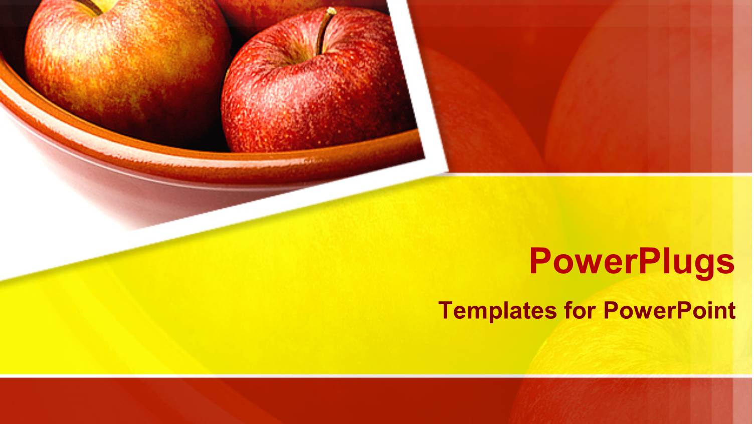 Three Red Apples in a large Brown Bowl on a White Surface