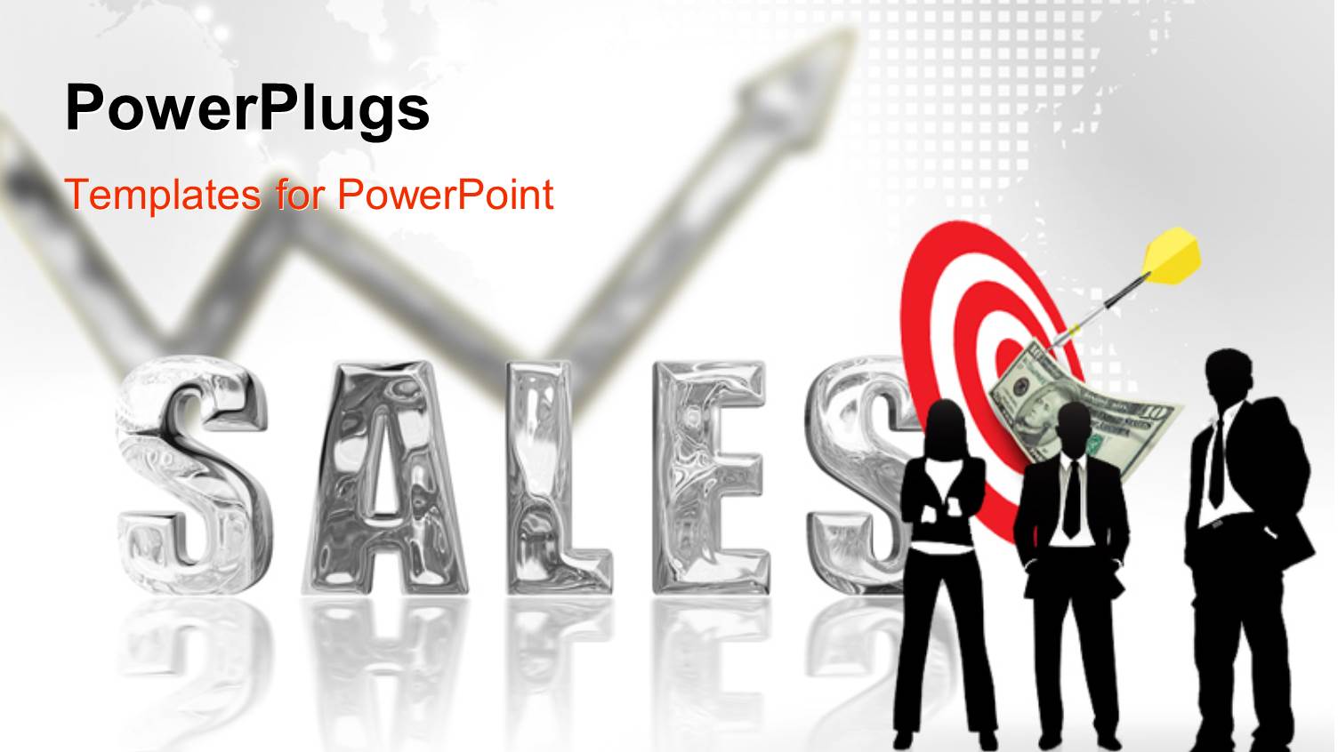 Three Silhouettes Next to Silver Three Dimensional Word Sales