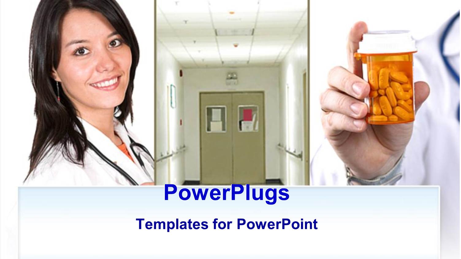 Three Tiles with a Lady, a Door and a Prescription Bottle