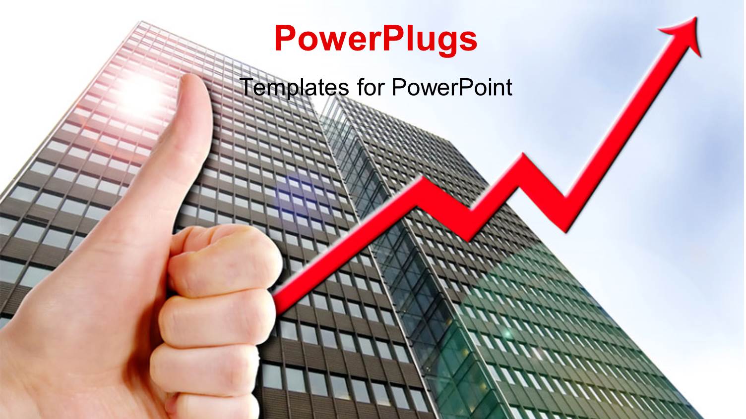 a Thumbs Up with a Number of Buildings in the Background