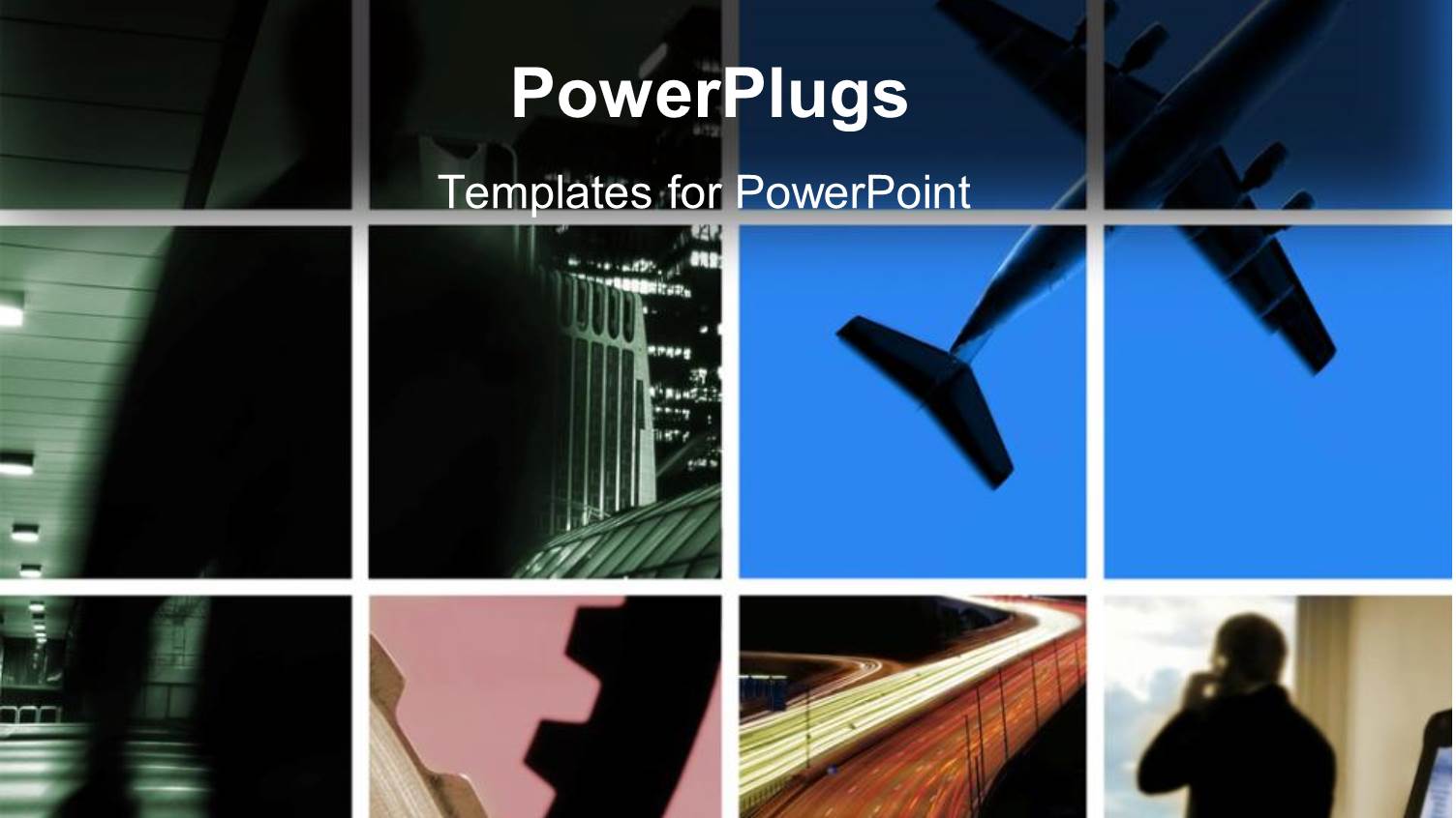 Tiles with Different Views of a Plane and Business Man