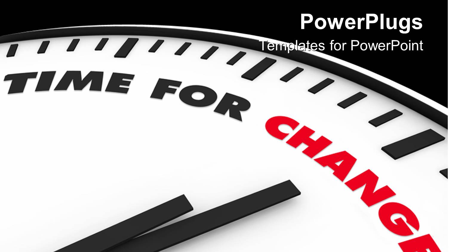 the Time for Change Representation with Blackish Background