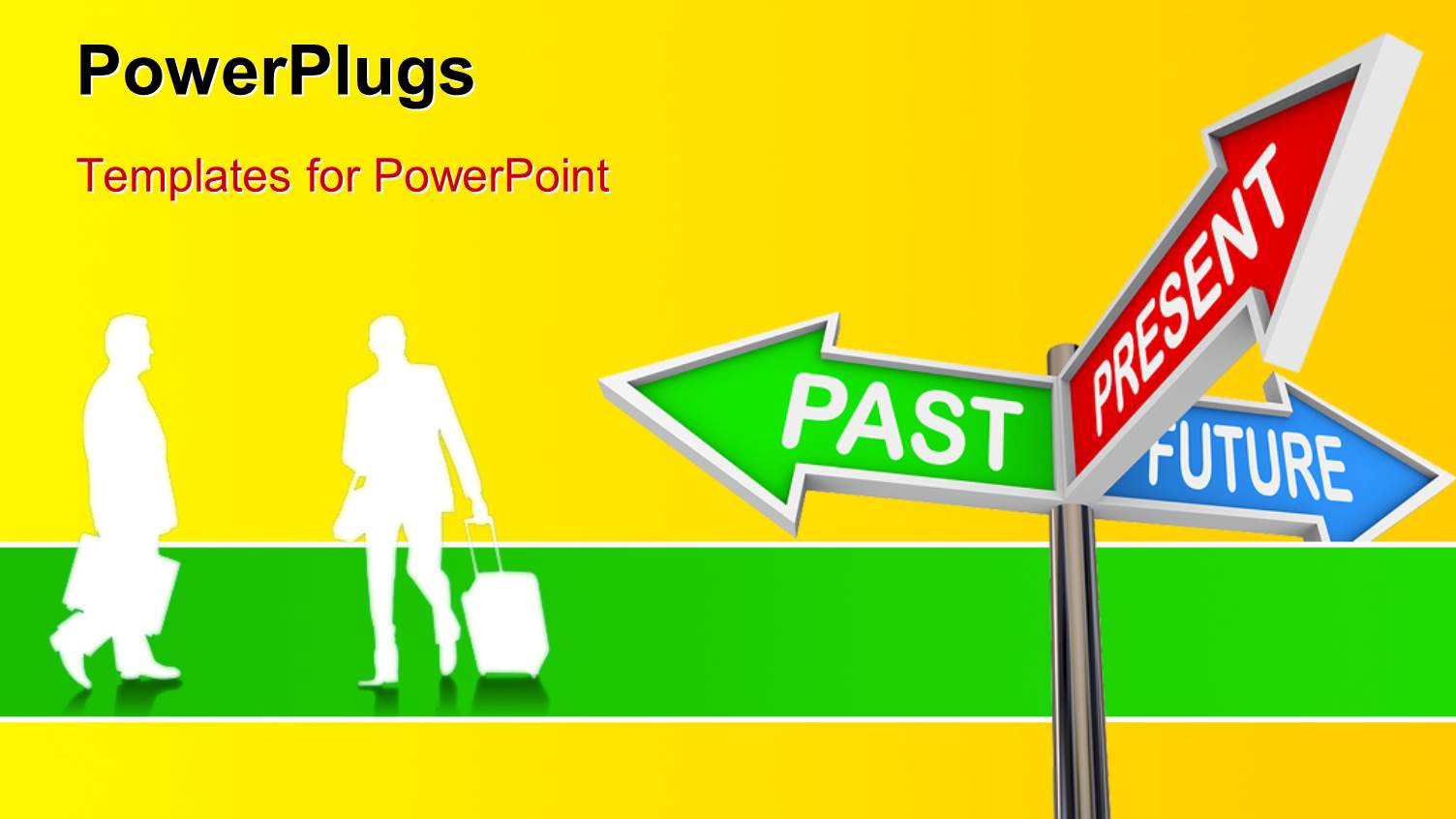 Time Concept , Using Sign Post and Humanoids Having Yellow Color 