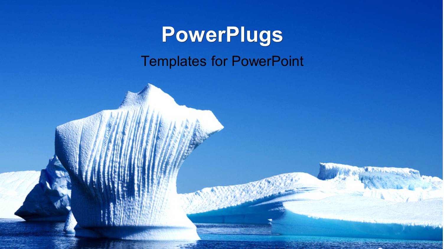 Tip of Iceberg on Calm Water Against Clear Blue Sky