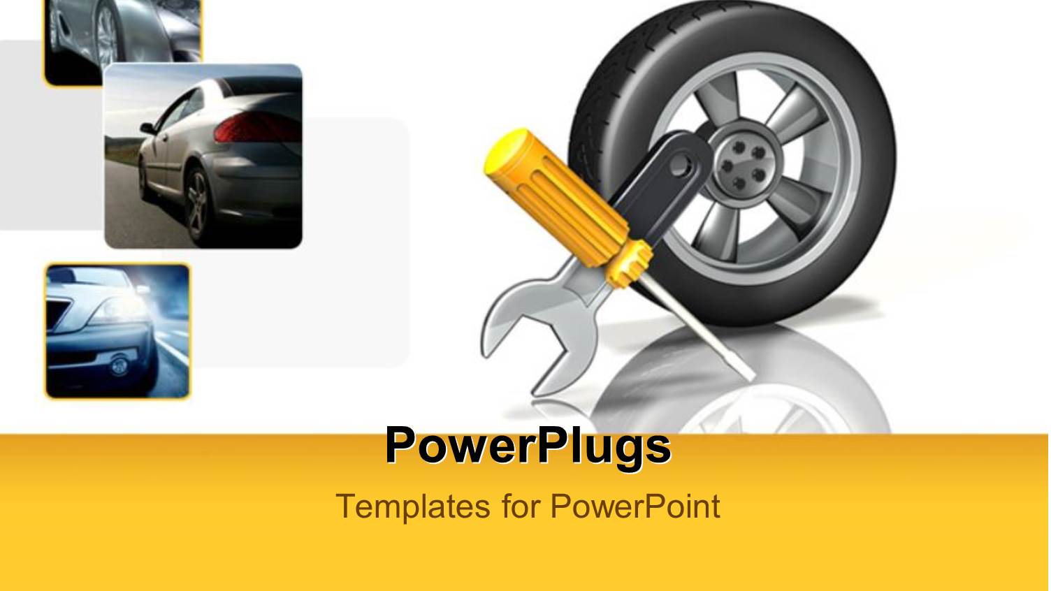 a Tire with a Screw Driver and Wrench